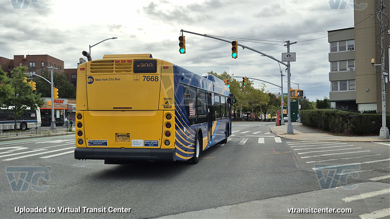 New York City Transit Bus #7668 on the T300 E shuttle 
New York City Transit Bus #7668 on the T300 E shuttle 

