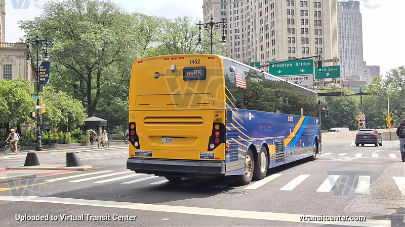 MTA New York City 1452 on the QM65
2021 Prevost X3-45 #1452 on the QM65
