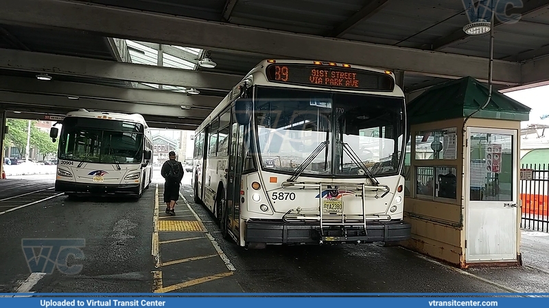 NJ Transit 5870 on Route 89
Route 89 to 91st St via Park Av
NABI 416.15
Hoboken Terminal, Hoboken, NJ
