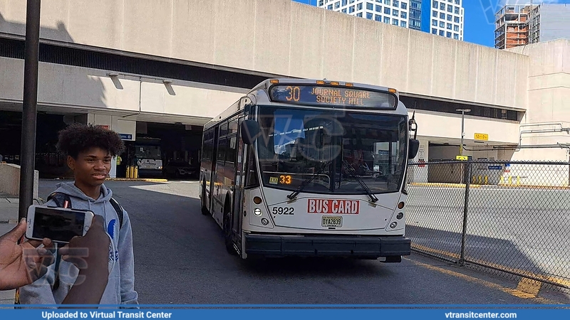 NJ Transit 5922 on A & C Route 30
Route 30 Journal Square and Society Hill
NABI 416.15
Journal Square Transit Center, Jersey City, NJ
