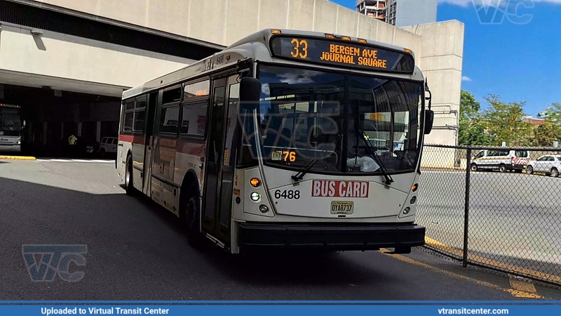 NJ Transit 6488 on A & C Route 33
Route 33 Bergen Ave and Journal Square
NABI 416.15
Journal Square Transit Center, Jersey City, NJ
