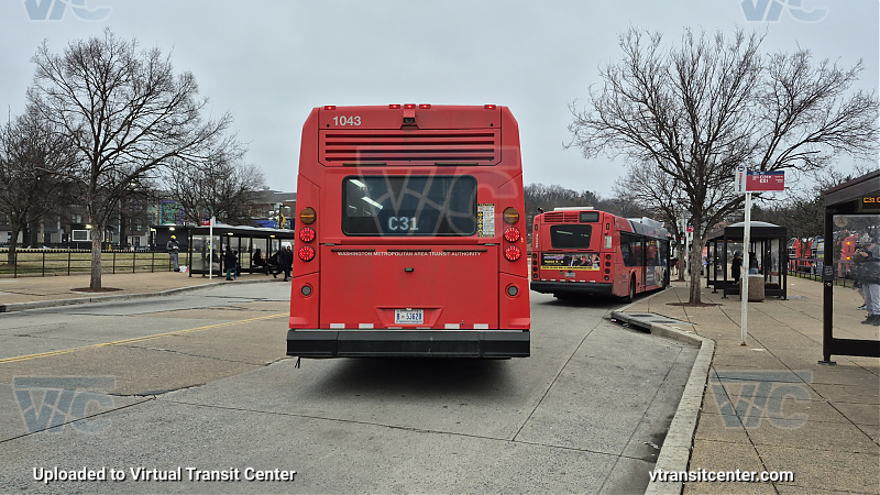 WMATA 1043 on the C31
2025 Nova LFSE+ #1043 on the C31
