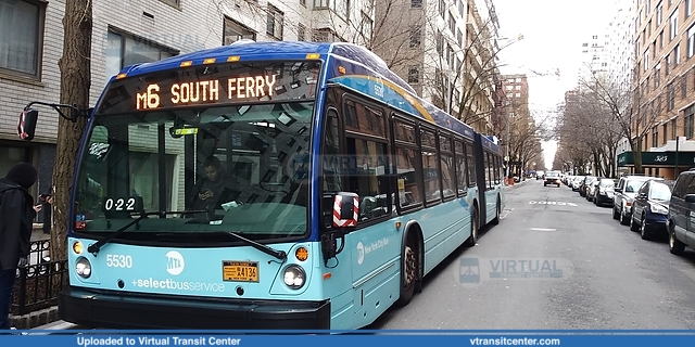 MTA New York City 5530
Signed up as the M6 to South Ferry
NovaBus LFS Articulated
Mahnattan, New York, NY
