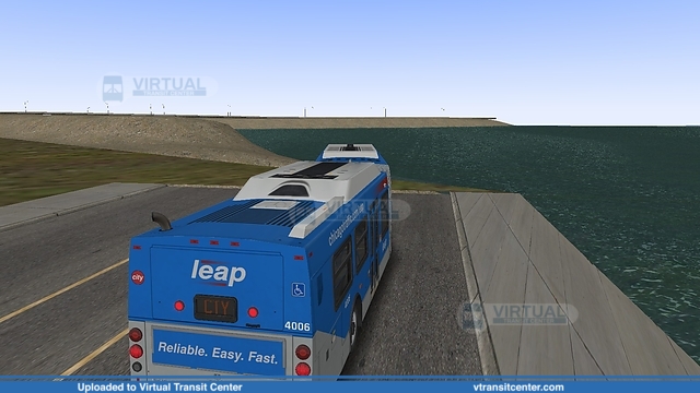leap bus taking layover at waterside 
taken 7/7/17
