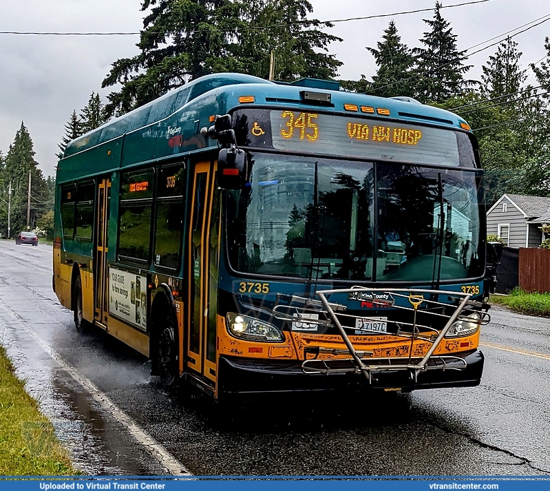 King County Metro 2014 New Flyer XDE35 3735
Route 345 Northbound at Meridian and 130th
