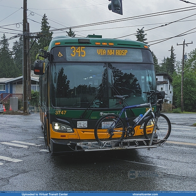King County Metro 2014 New Flyer XDE35 3747
Route 345 Northbound at Meridian and 130th
