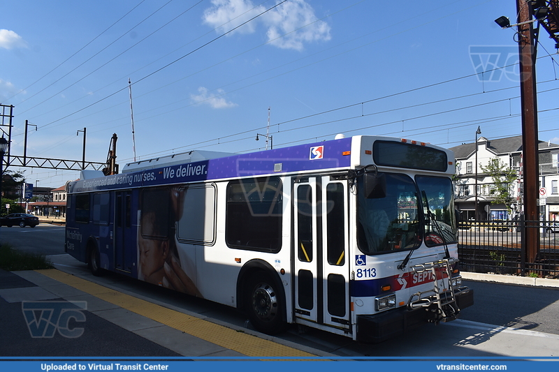 SEPTA 8113 on Route 96
In Lansdale on  layover 5/19/2021
