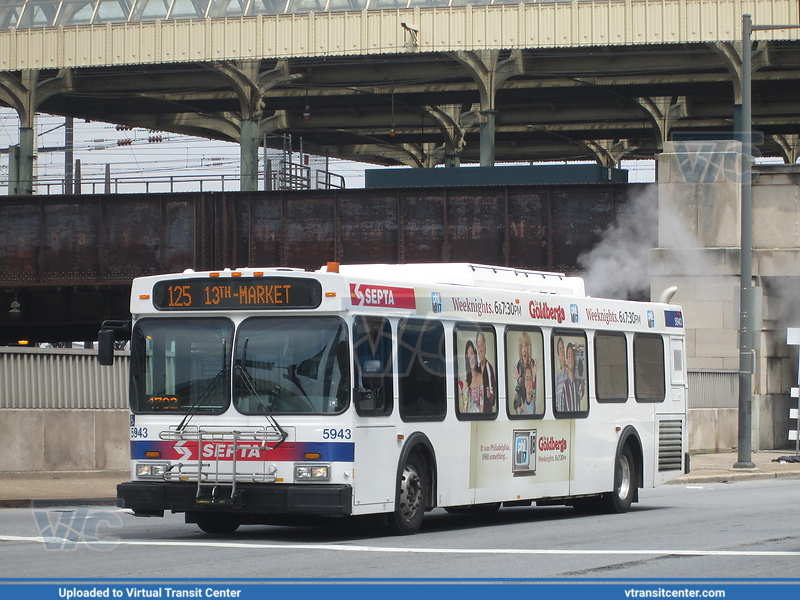 SEPTA 5943 on Route 125
At 30th Street Station 5/14/2018
