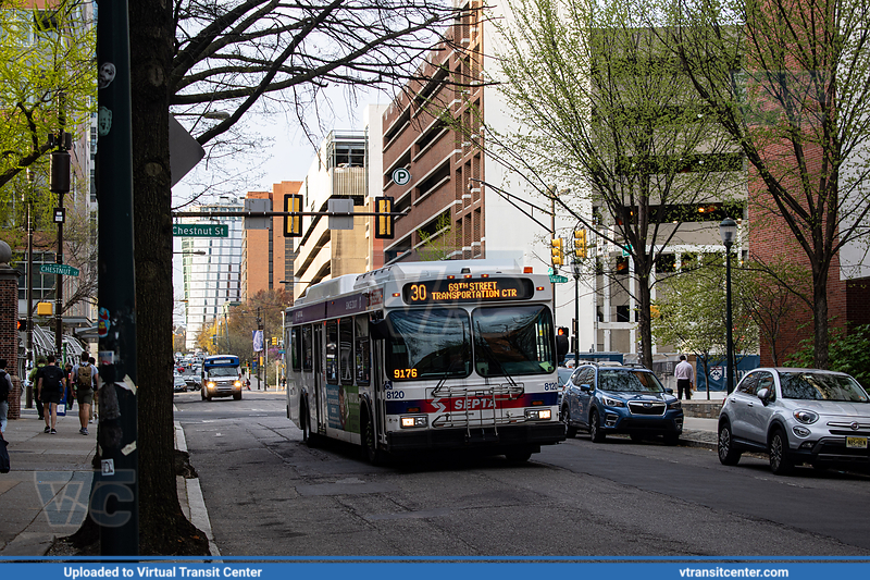 SEPTA 8120 on Route 30
Heading southbound on 34th Street at Chestnut Street 4/11/2023
Keywords: SEPTA