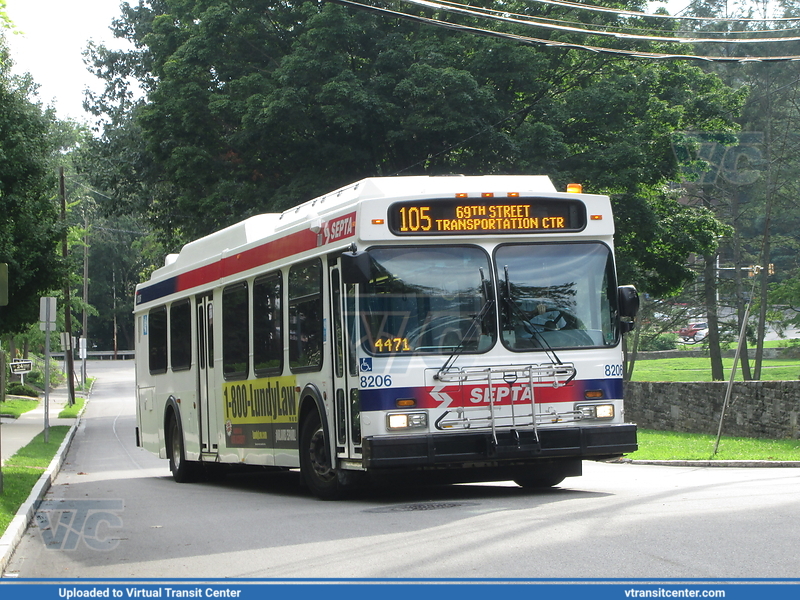 SEPTA 8206 on Route 105
Bound for 69th Street Terminal in Rosemont 7/27/2018
Keywords: SEPTA