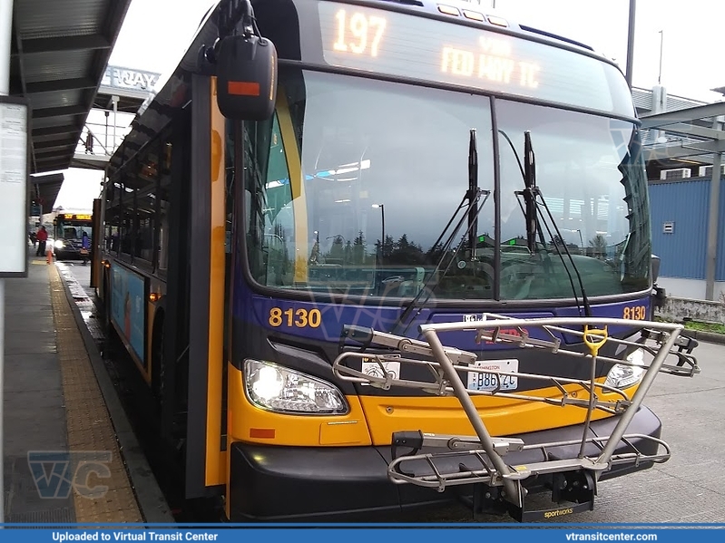 King County Metro 2017 XDE60 8130 on Rt 197
