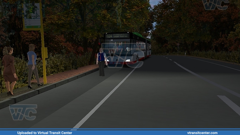 He doesn't notice the bus behind him
