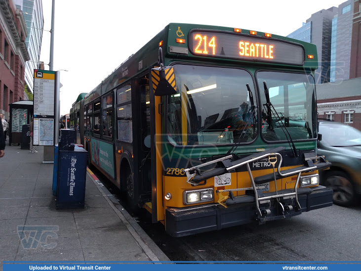 King County Metro 2786 on rt 214 to Seattle Olive Way & 8th Ave
