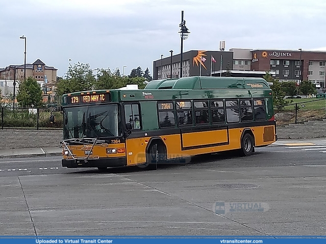 Gillig Low Floor Hybird 7364 on rt 179 to Seattle
