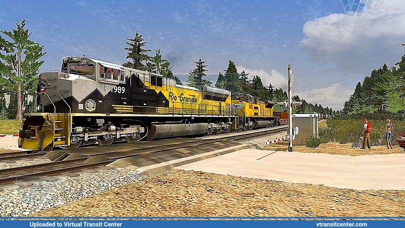 UP 1989 leads the intermodal up Donner Pass
