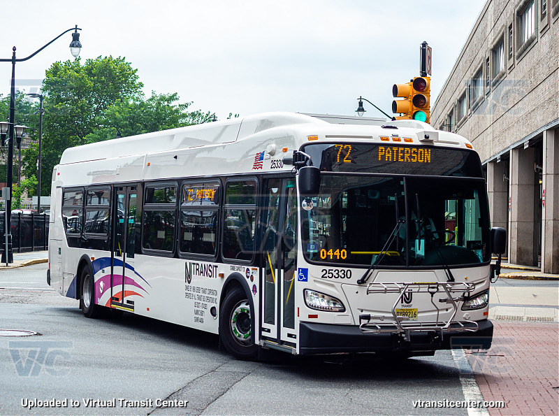 NJ Transit 25330 On Route 72
Route 72 Paterson Via Bloomfield Ave 
Keywords: NJT Bus;NJ Transit;New Flyer XD40