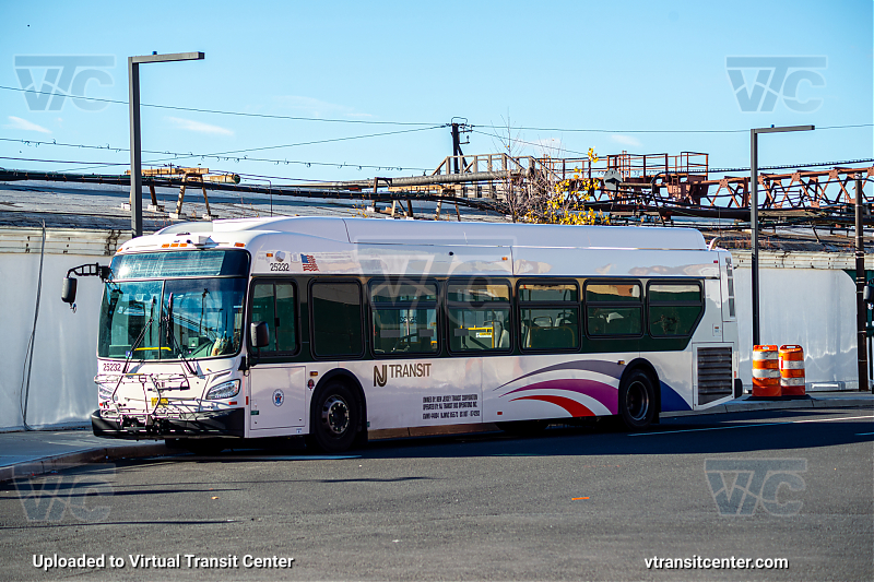 NJ Transit 25232 on Layover 
Layover before starting on the 126 Line
Keywords: NJT Bus;NJ Transit;New Flyer XD40