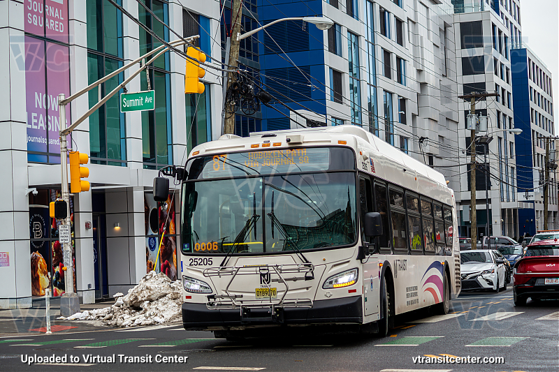 NJ Transit 25205 on Route 87
Route 87 Hoboken Path via Journal Square 
Keywords: NJT Bus;NJ Transit;New Flyer XD40