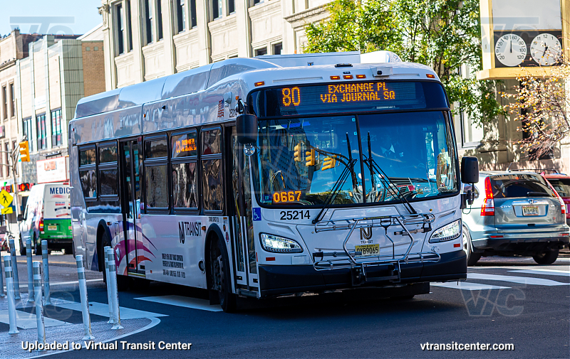 NJ Transit 25214 on Route 80
Route 80 Exchange Place via Journal Square 
Keywords: NJT Bus;NJ Transit;New Flyer XD40