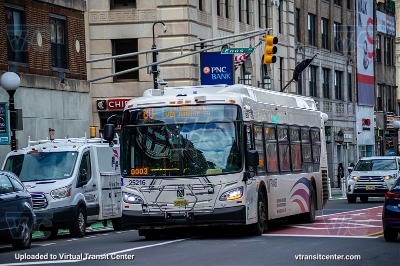 NJ Transit 25216 On Route 80
Route 80 Exchange Place via Journal Square 
Keywords: NJT Bus;NJ Transit;New Flyer XD40
