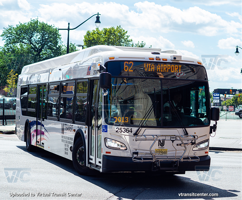 NJ Transit 25364 on Route 62
62 Elizabeth via Newark Airport 

