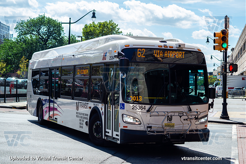 NJ Transit 25364 on Route 62
62 Elizabeth via Newark Airport 
