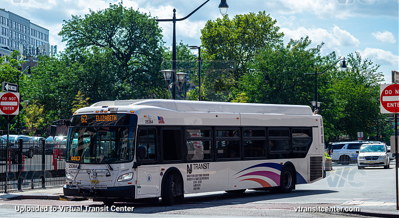Nj Transit 25364 on Route 62
62 Elizabeth via Newark Airport 
