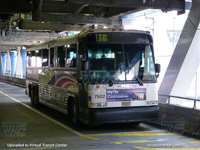 NJ Transit 7502
Nj Transit 102-DW3SS commuter coach on Layover in the PABT 
