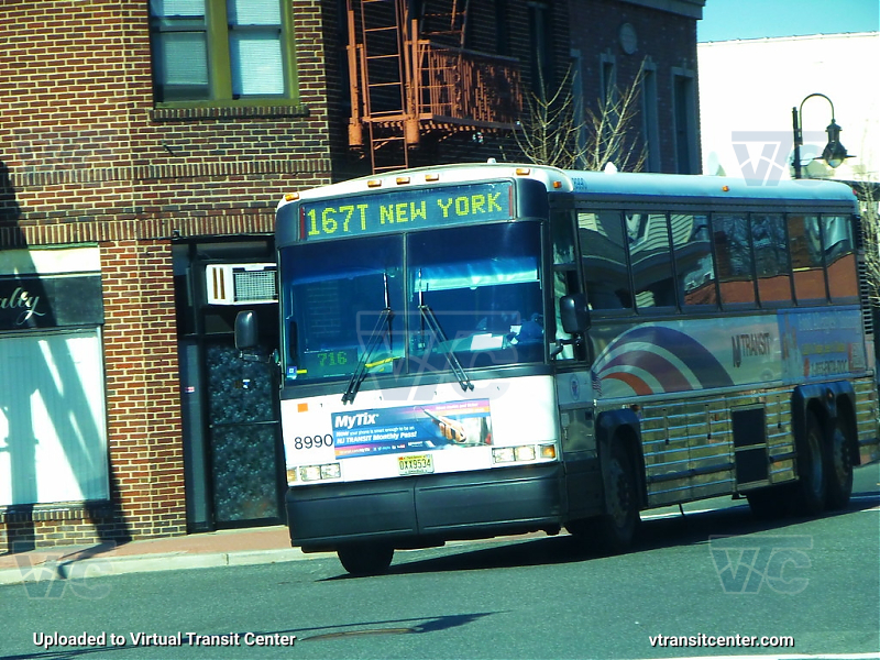 NJ Transit 8990
D4000 8990 on the 167T New York Turnpike Express 
