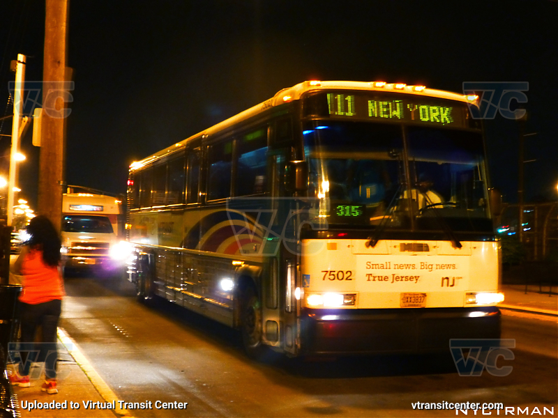NJ Transit 7502
102-DW3SS commuter coach 7502 on the 111 to New York 
