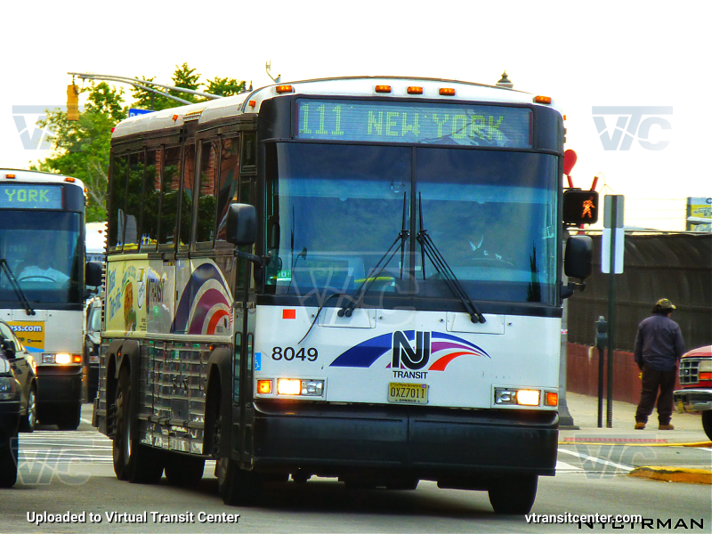 Nj Transit 8049 
D4000 8049 on the 111 to New York 
