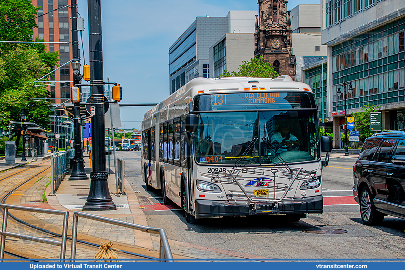 NJ Transit 20848 on Route 13T
Route 13T to Irvington via Clifton Commons
New Flyer XD60
Washington Park Station, Newark, NJ
Keywords: NJTBus;XD60