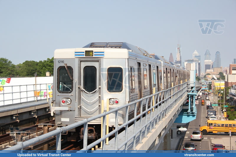SEPTA Metro Market-Frankford/M4 1216 on MFL
Market-Frankford B Train to Frankford Terminal
52nd Street Station 
