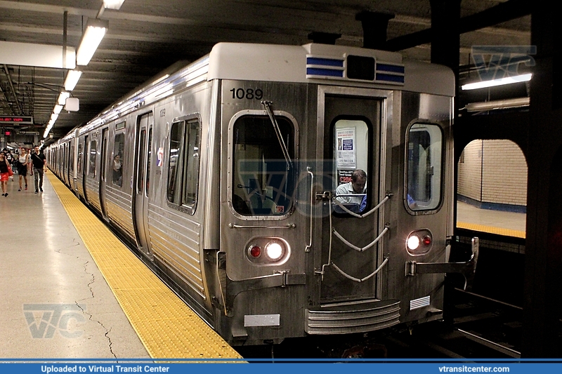 SEPTA Metro Market-Frankford/M4 1089 on MFL Line
Market-Frankford Line to 69th Street Transit Ctr. 
15th Street Station
