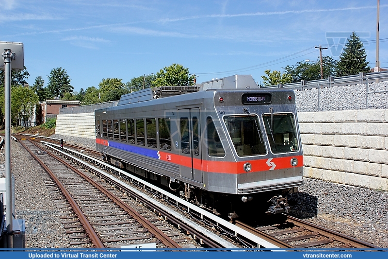 SEPTA Metro Norristown/N5 151 on NHSL Line 
Norristown High-Speed Line to Norristown 
