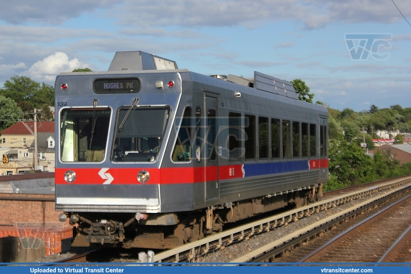 SEPTA Metro Norristown/N5 139 on NHSL 
Norristown High-Speed Line to Hughes Park
