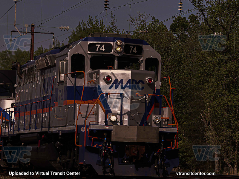 Older is better
MARC GP39 #74 rescues a MARC set before towing it to Martin State Airport where it was serviced 
Keywords: MARC,GP39,Vintage,Geep