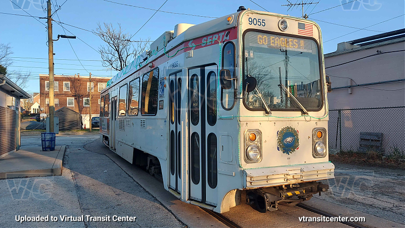 GO EAGLES!!
[1/2] Taken Dec. 29th, 2023. Eagles theme Trolley #9055 made by Elmwood Depot to celebrate the eagles making the playoffs
