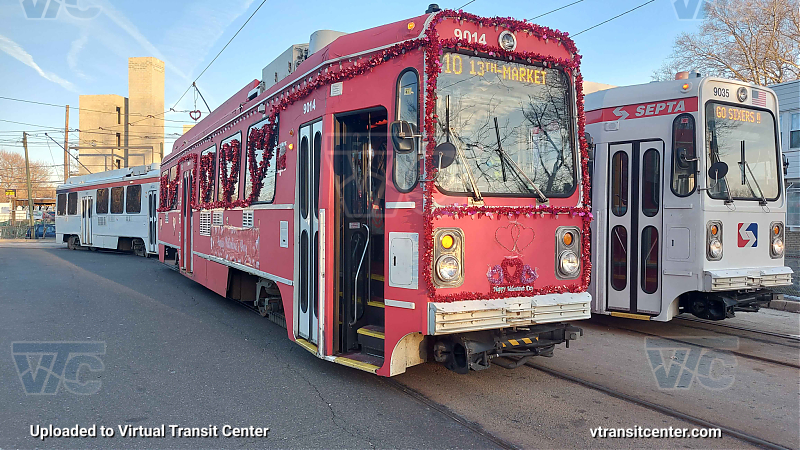 Love is in the air
Taken Feb. 16th, 2024. Valentine Day Trolley #9014 made by Callowhill Depot. The wrap on this car was reused after Christmas 2023 concluded.
