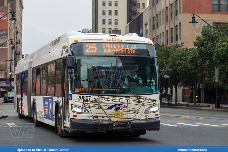 NJ Transit 20807 on Route 25
2020 New Flyer XD60
Retrofitted with Hanover signage
