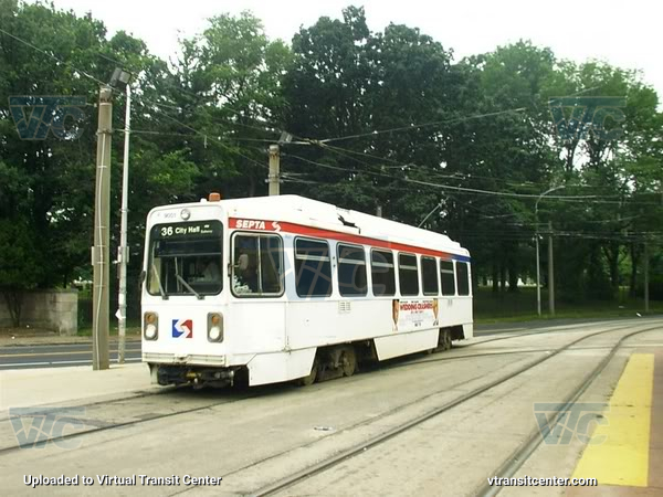 SEPTA Trolley K-Car 9001 on Route 36
Route 36 to City Hall via Subway
