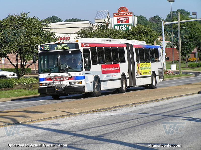 SEPTA 7213 on Route 55
Route 55 to Olney Terminal
