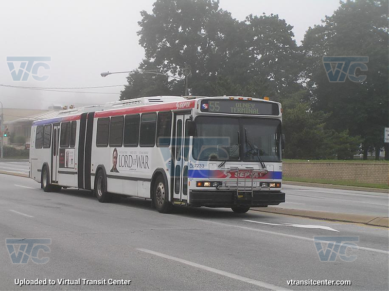 SEPTA 7233 on Route 55
Route 55 to Olney Terminal
