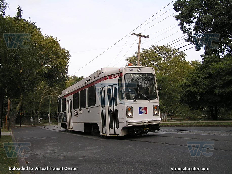 SEPTA Trolley K-Car 9011 on Route 13
Route 13 to Yeadon via Chester
