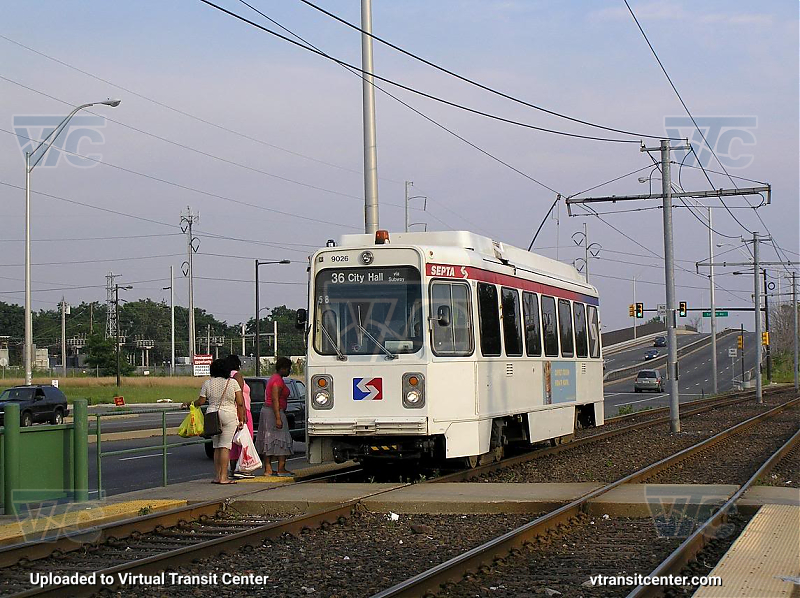 SEPTA Trolley K-Car 9026 on Route 36
Route 36 to City Hall via Subway
