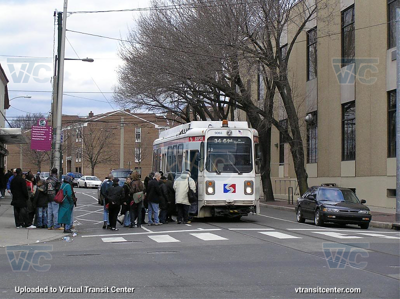 SEPTA Trolley K-Car 9063 on Route 34
Route 34 to 61st via Baltimore
