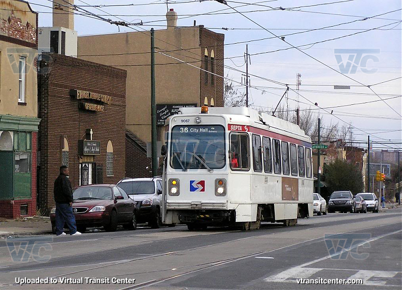 SEPTA Trolley K-Car 9067 on Route 36
Route 36 to City Hall via Subway
