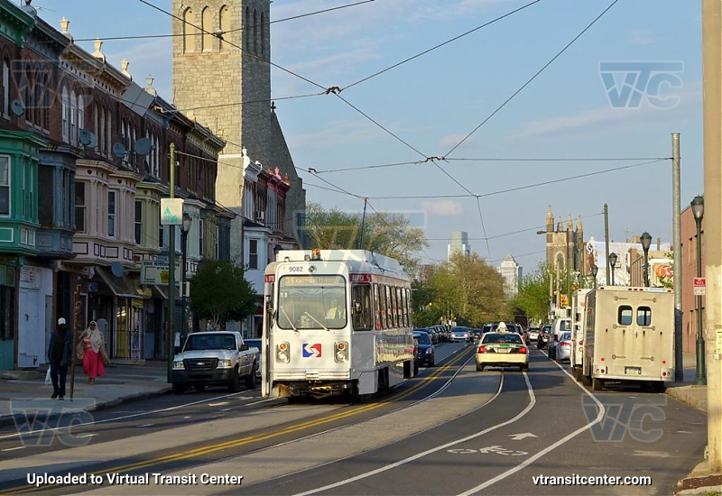 SEPTA Trolley K-Car 9082 on Route 34
Route 34 to 61st-Baltimore
