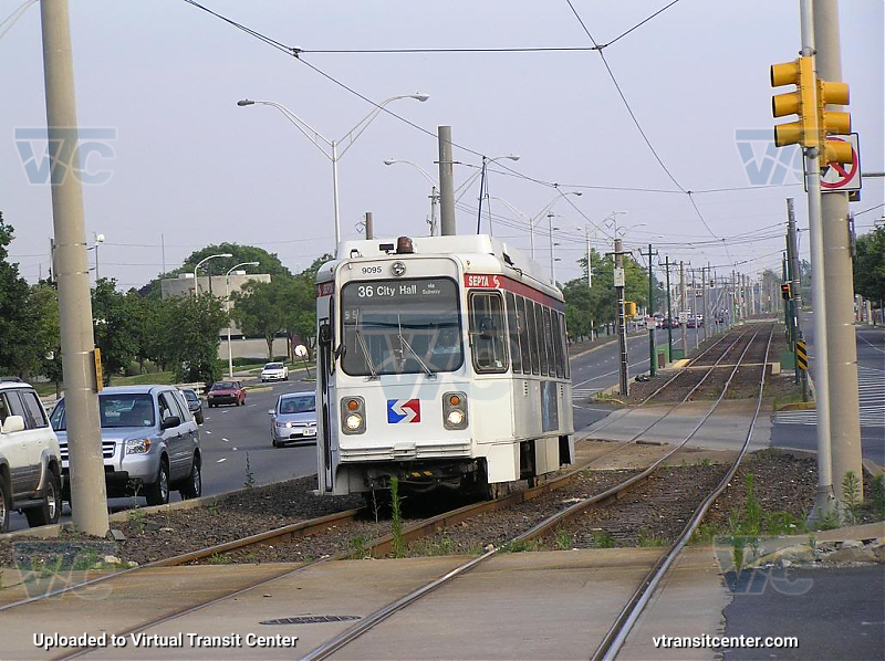 SEPTA Trolley K-Car 9095 on Route 36
Route 36 to City Hall via Subway
