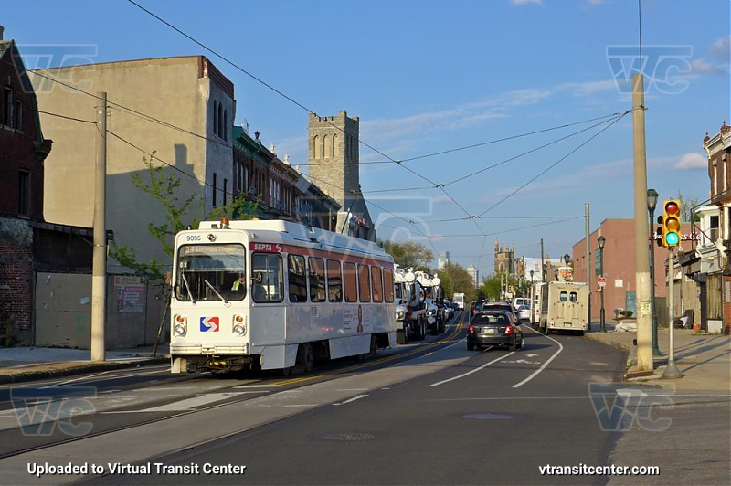 SEPTA Trolley K-Car 9095 on Route 34
Route 34 to 61st-Baltimore
